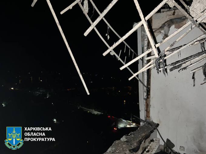 Слобідський район Харкова вночі 5 червня атаковано ракетою Х-35 і сімома БпЛА